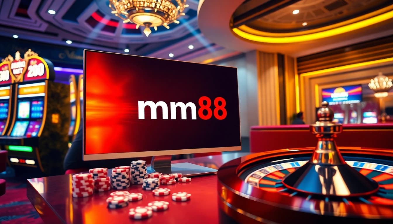 Experience the thrill of betting at nhà cái mm88 with high-stakes poker, vibrant slot machines, and roulette excitement.