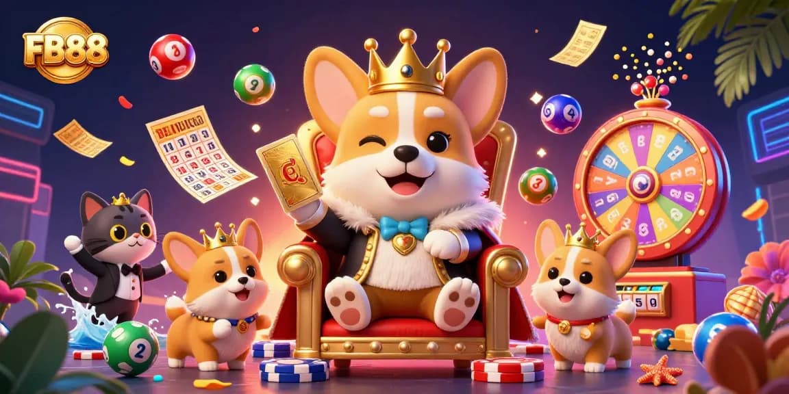 Experience incredible wins at FB88 with vibrant lottery balls and exciting casino elements.
