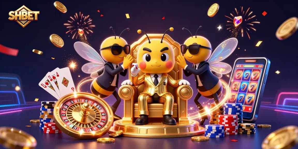 Join the excitement at SHBET with a buzzing bumblebee mob boss, dazzling casino elements, and riches.