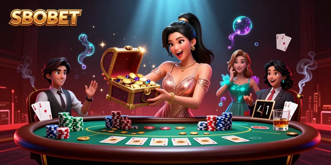 SBOBET players enjoy a thrilling poker experience with vibrant casino elements and exciting gameplay dynamics.