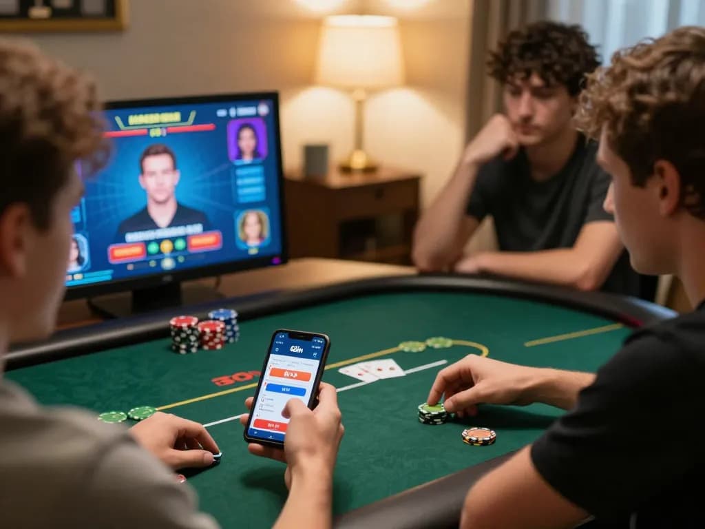 Players engaging with the 68win app for poker, showcasing an exciting online gaming experience