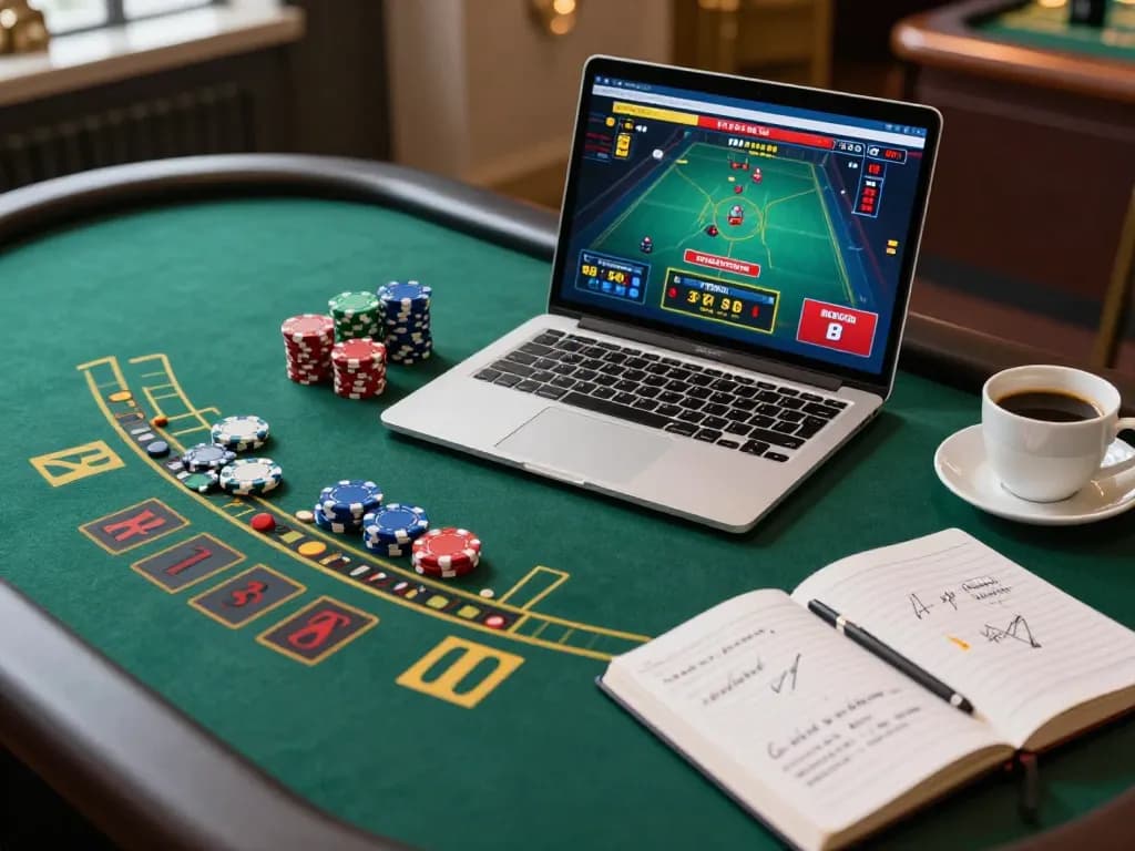 Engaging in a live dealer blackjack game at the Best Safe Non AAMS casino on a sleek laptop.