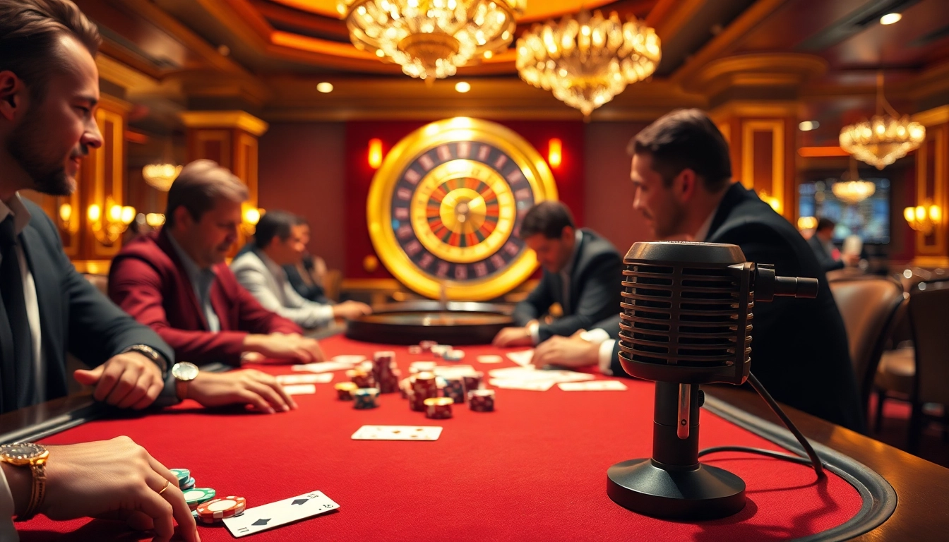 Players enjoying a high-stakes poker game at a casino featuring CM88 elements.