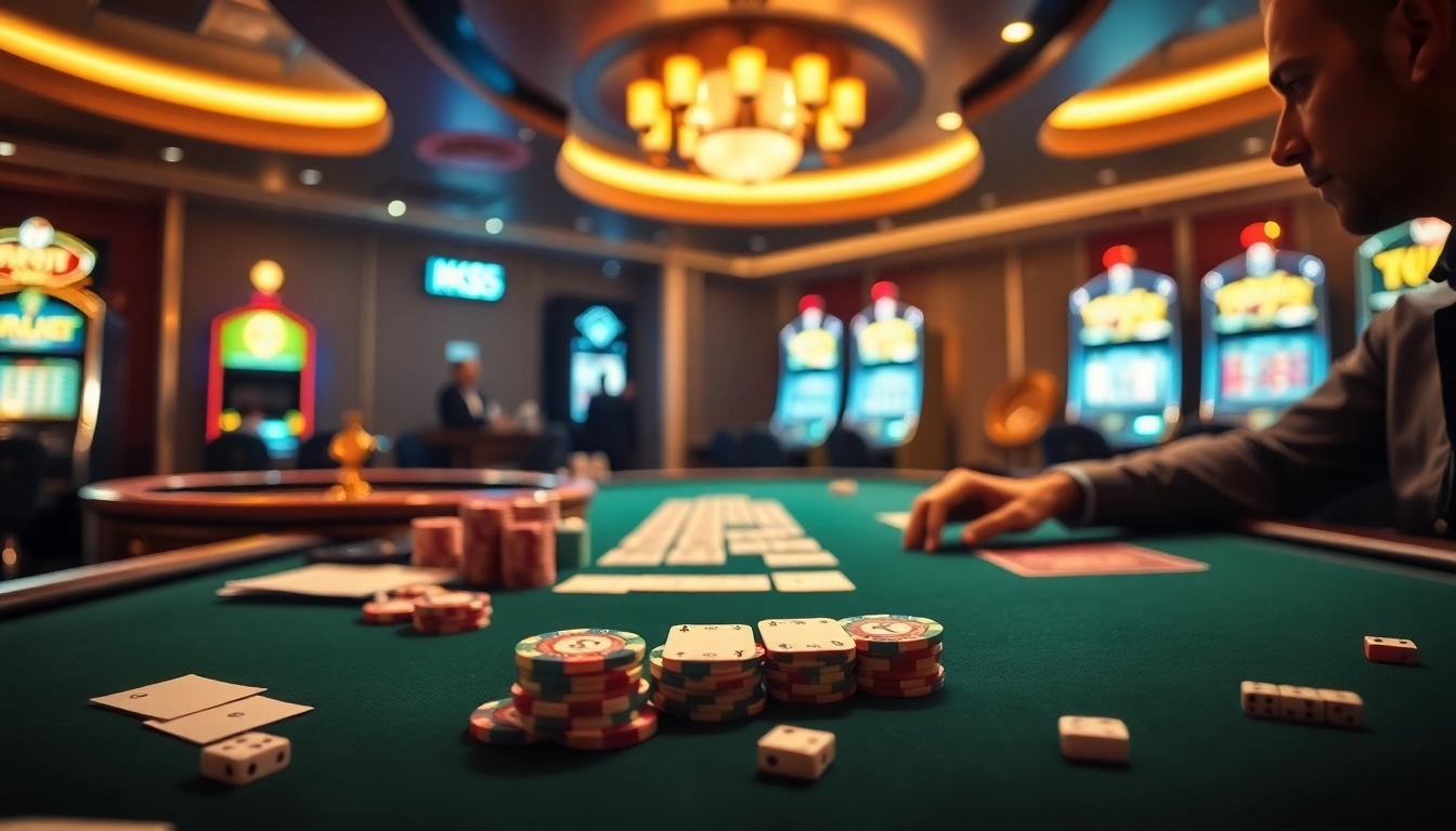 Engaged player at a KK55 poker table during an exciting game night.