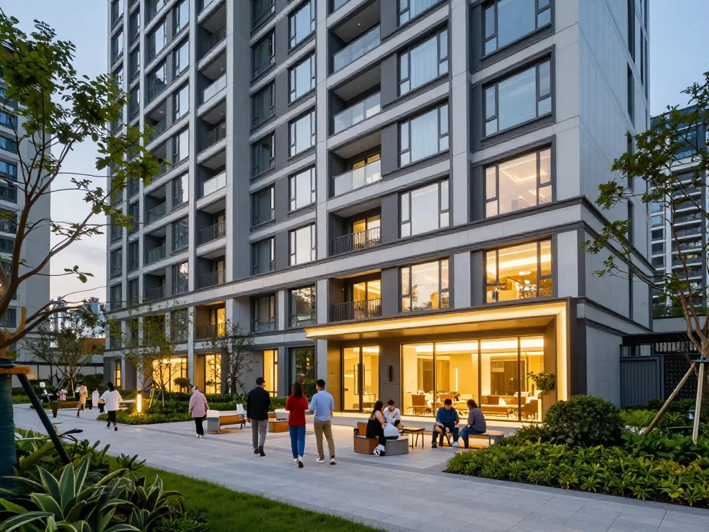Five88 apartment complex exterior showcasing vibrant community living and modern architecture.