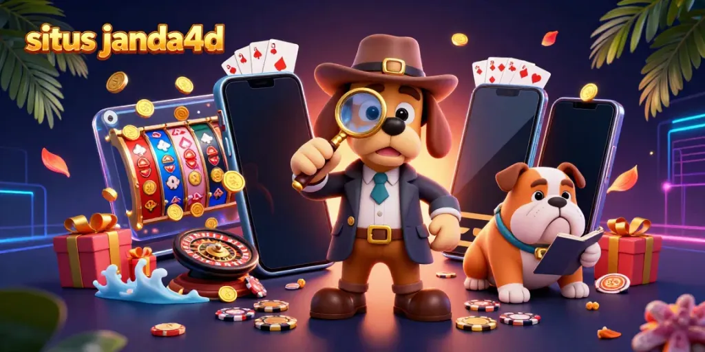 Simak aktivitas situs janda4d dengan detektif 3D menyelidiki petunjuk permainan kartu dan slot.