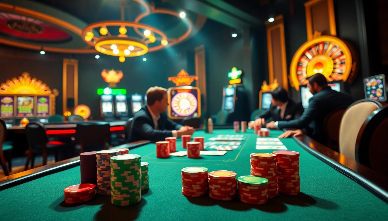 Experience thrilling gaming action at fi88pro.online with vibrant poker, roulette, and slot machines.