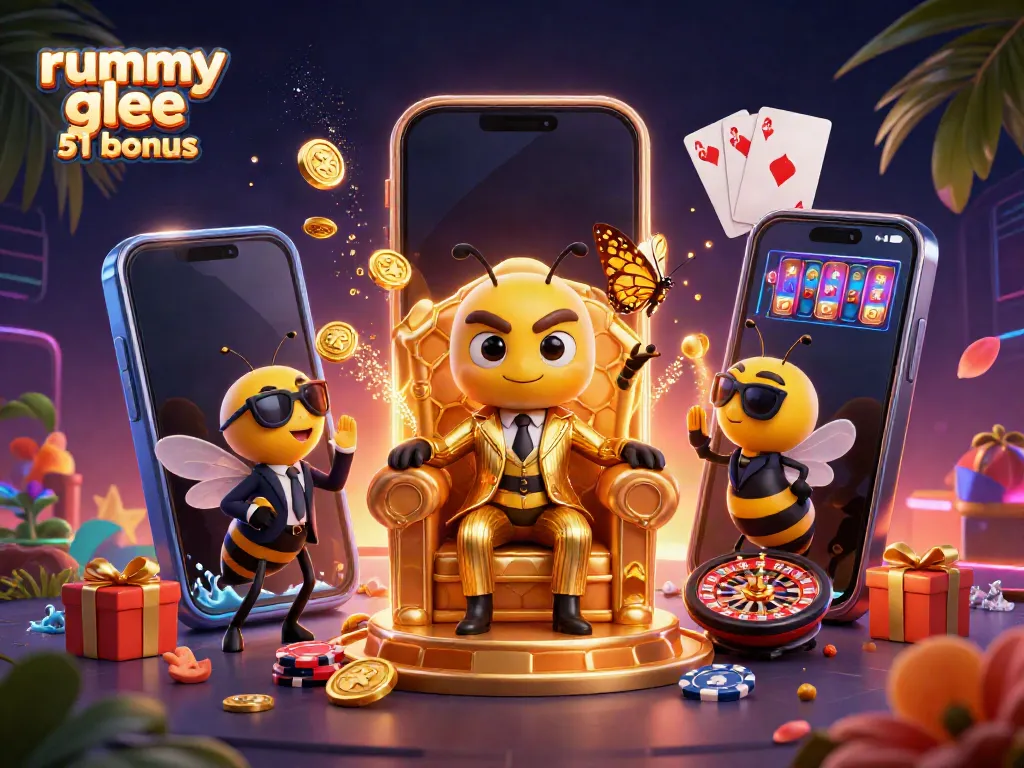 Bonus Rummy Glee 51, bos mob lebah dan elemen permainan kasino yang menarik