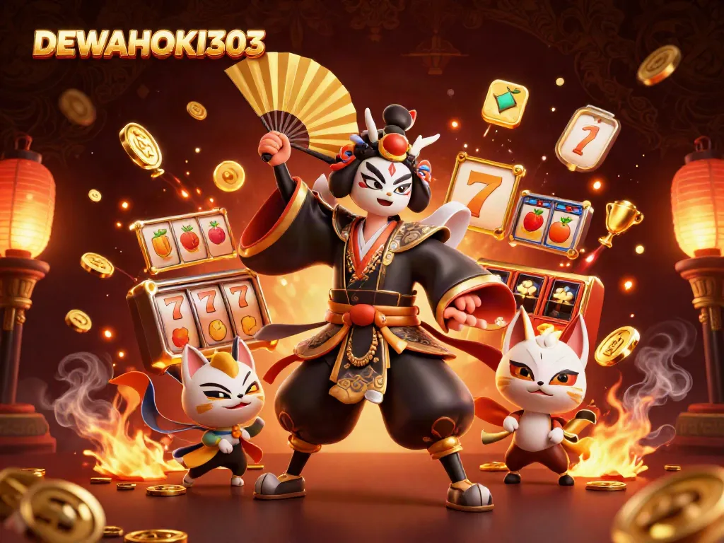 DEWAHOKI303 mendemonstrasikan slot jackpot maksimal dengan desain 3D ceria yang menarik.