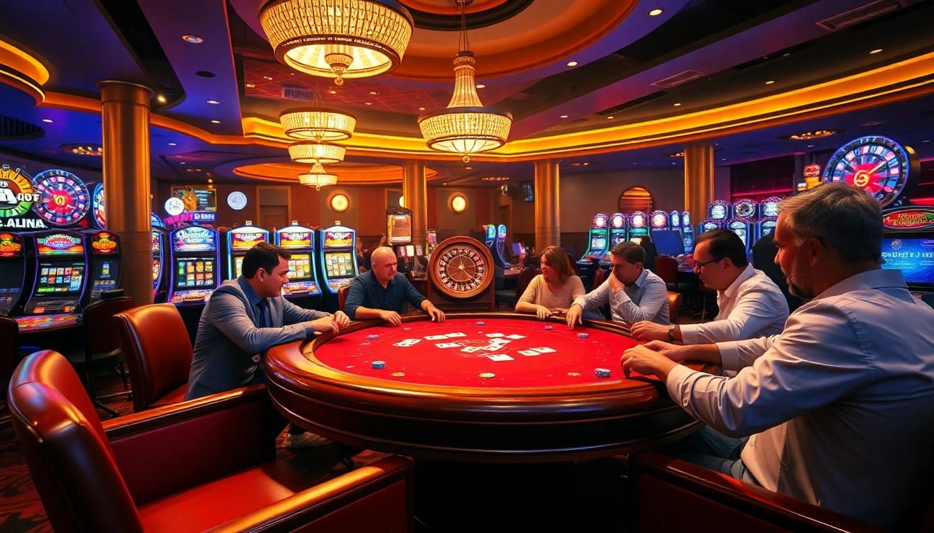 79king poker players engaging at a luxurious casino table in an exciting ambiance.