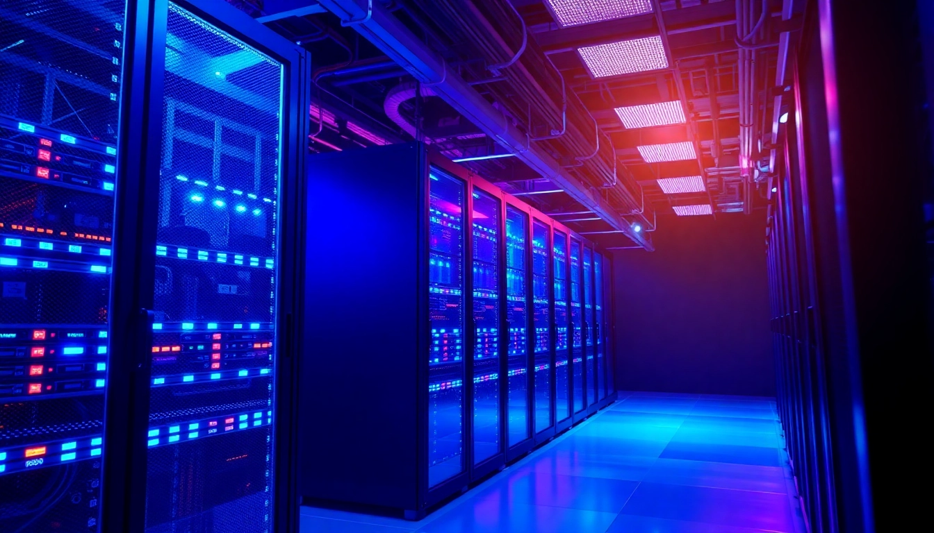 Enhance your understanding of adult website hosting with a professional server room setting.