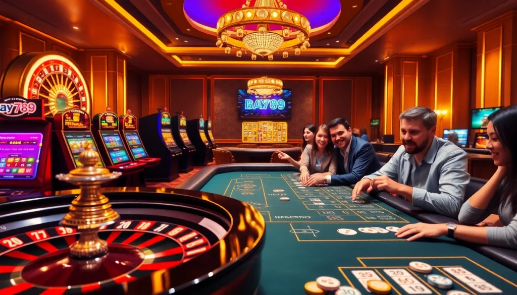 Experience the thrill of casino gaming at Bay789 with engaging roulette and slot machines.