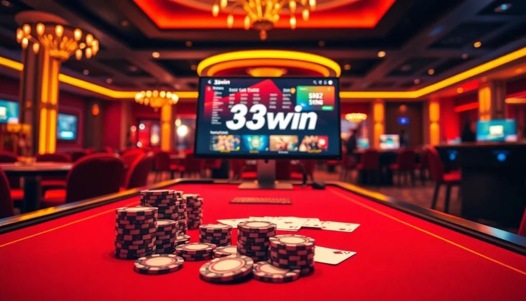 Experience the thrill of 33win with vibrant casino tables and engaging online games.