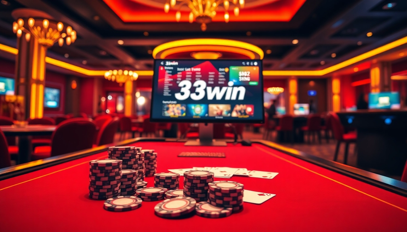 Experience the thrill of 33win with vibrant casino tables and engaging online games.