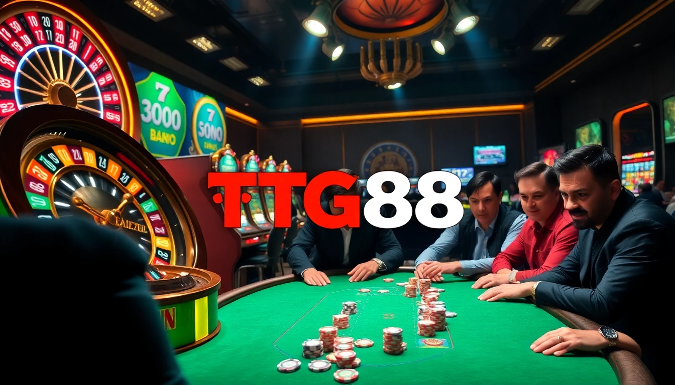Experience the thrill of gambling at tg88 with exciting slots and poker tables in a luxurious casino environment.