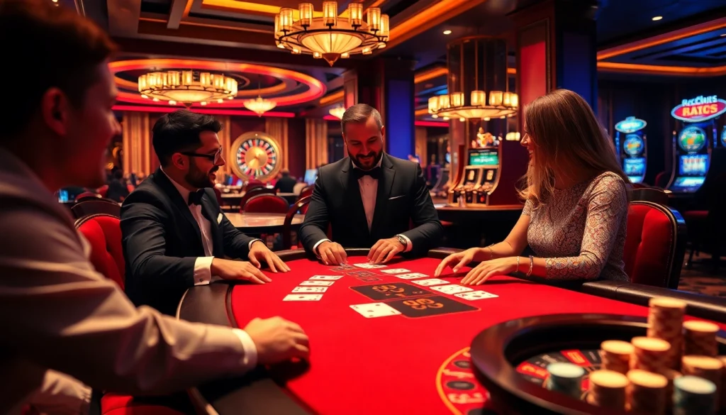 Experience the thrill of qh88 with vibrant casino games like blackjack and roulette set in a luxurious atmosphere.