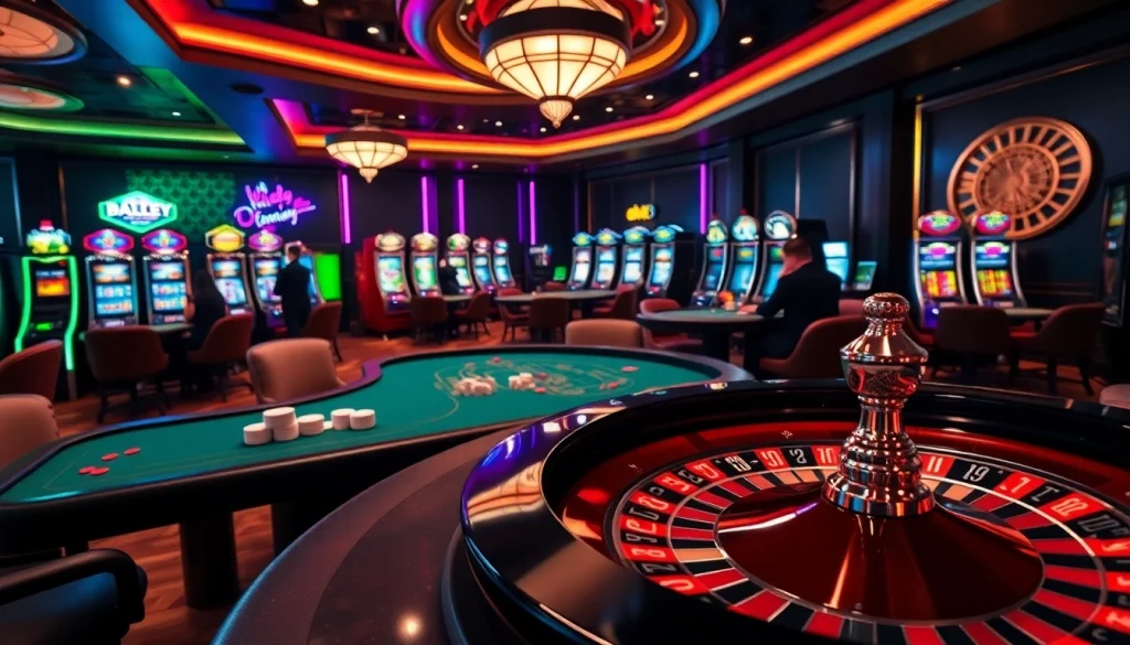 Engaged players enjoying thrilling games at 8DAY's luxurious casino.