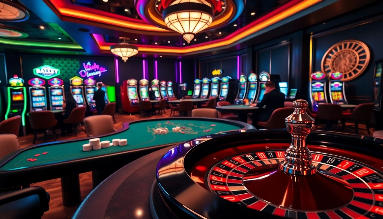 Engaged players enjoying thrilling games at 8DAY's luxurious casino.