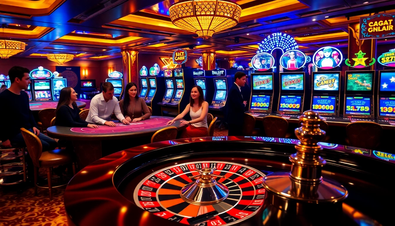 Experience the thrill of Casino bomwin as players enjoy roulette, blackjack, and shining slot machines.