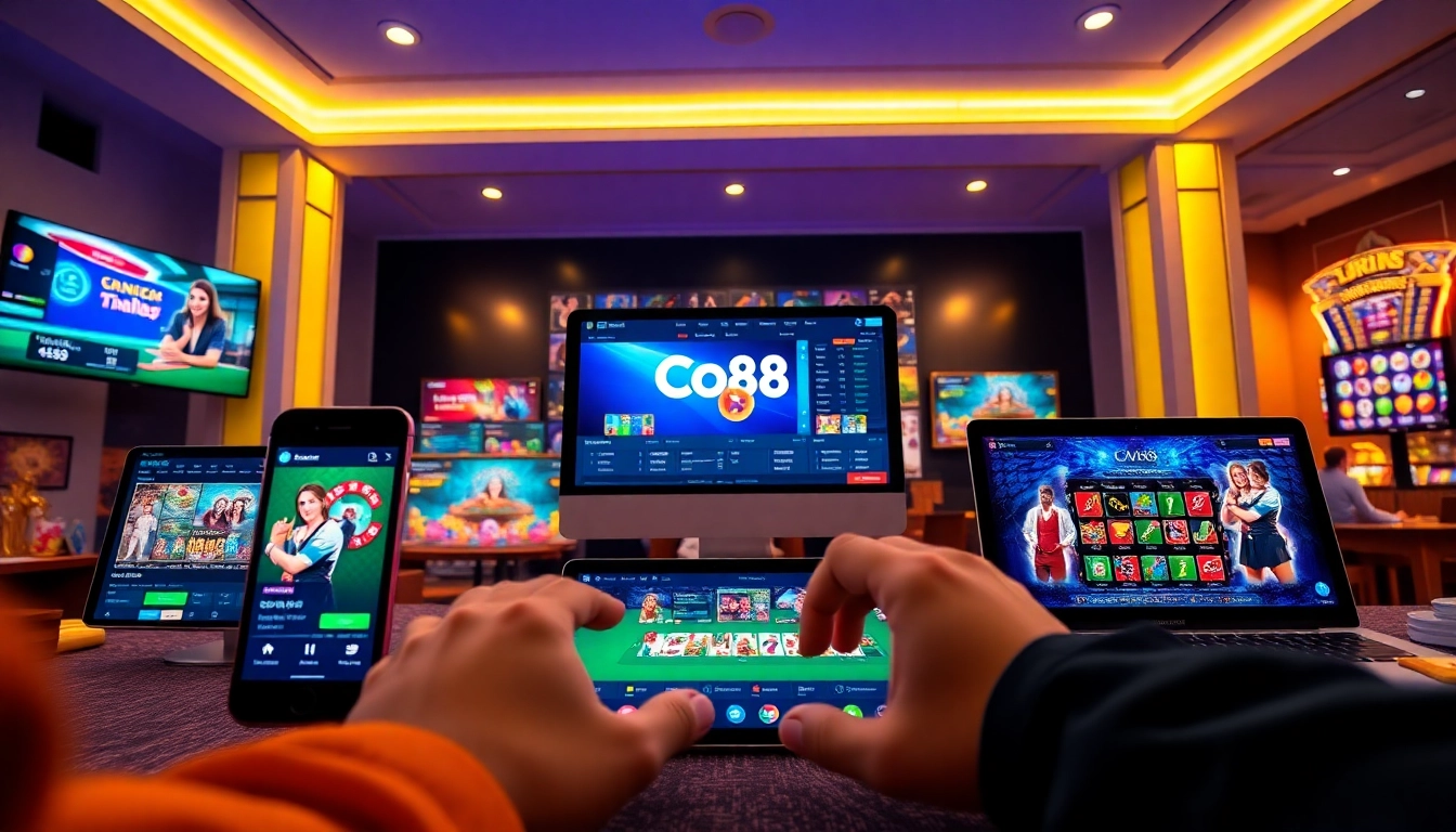 Co88's advanced online gambling platform with vibrant gaming options and an engaging atmosphere.