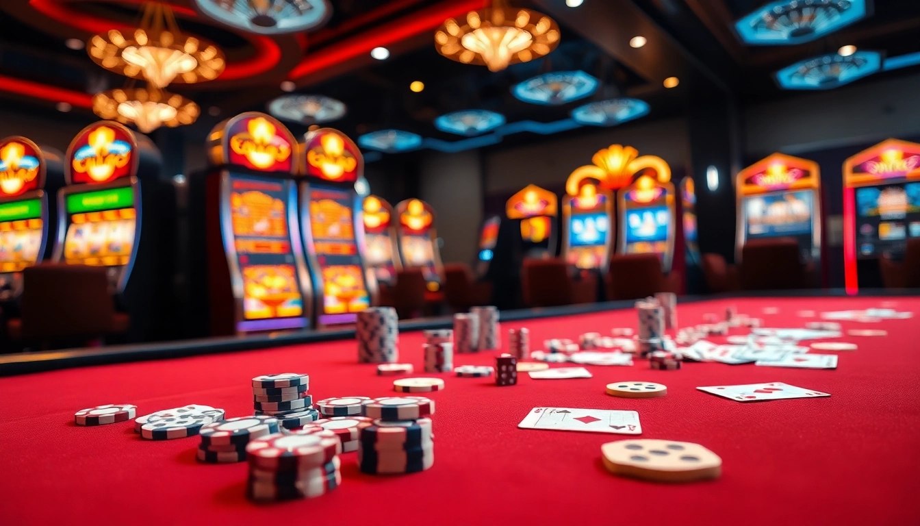 Experience thrilling gambling at 99ok with vibrant tables and captivating slot machines.