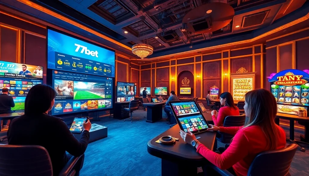 Explore the engaging 77bet online betting platform showcasing vibrant gaming experiences.