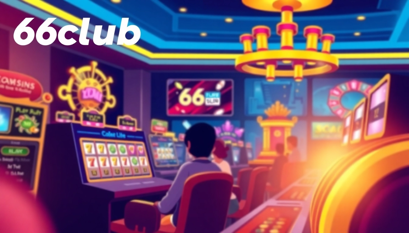 Engaging scene of 66club highlighting vibrant gaming experiences and a modern digital interface.