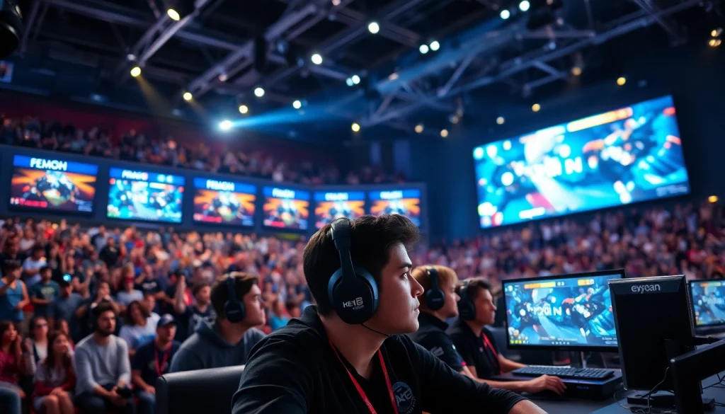 Assista ao emocionante jogo hi game em uma arena cheia de espectadores animados.